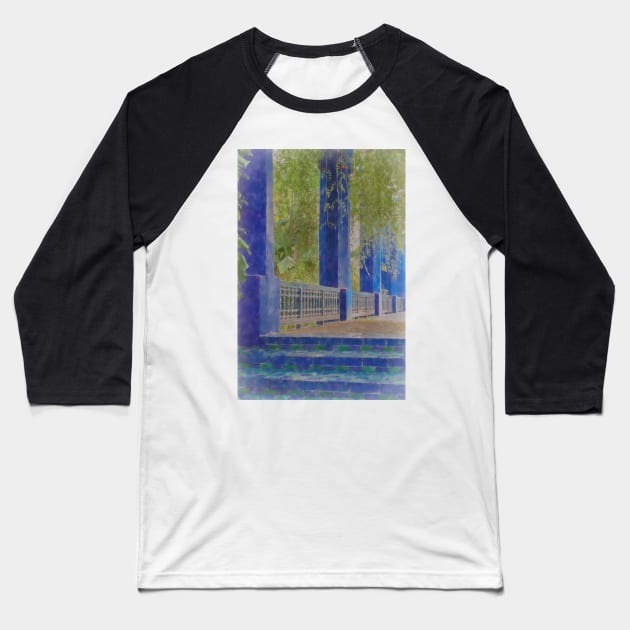 Blue Colonnade Baseball T-Shirt by IanWL